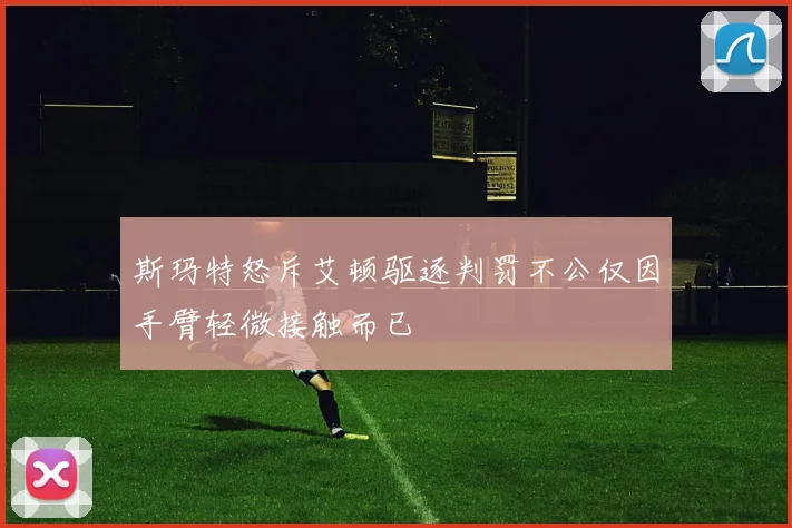 斯玛特怒斥艾顿驱逐判罚不公仅因手臂轻微接触而已